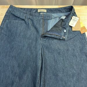 COLDWATER CREEK STRETCHY WILLOW WIDE LEG TROUSER JEAN Size 14 NWT